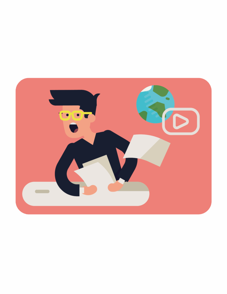 Illustration d'un présentateur TV
