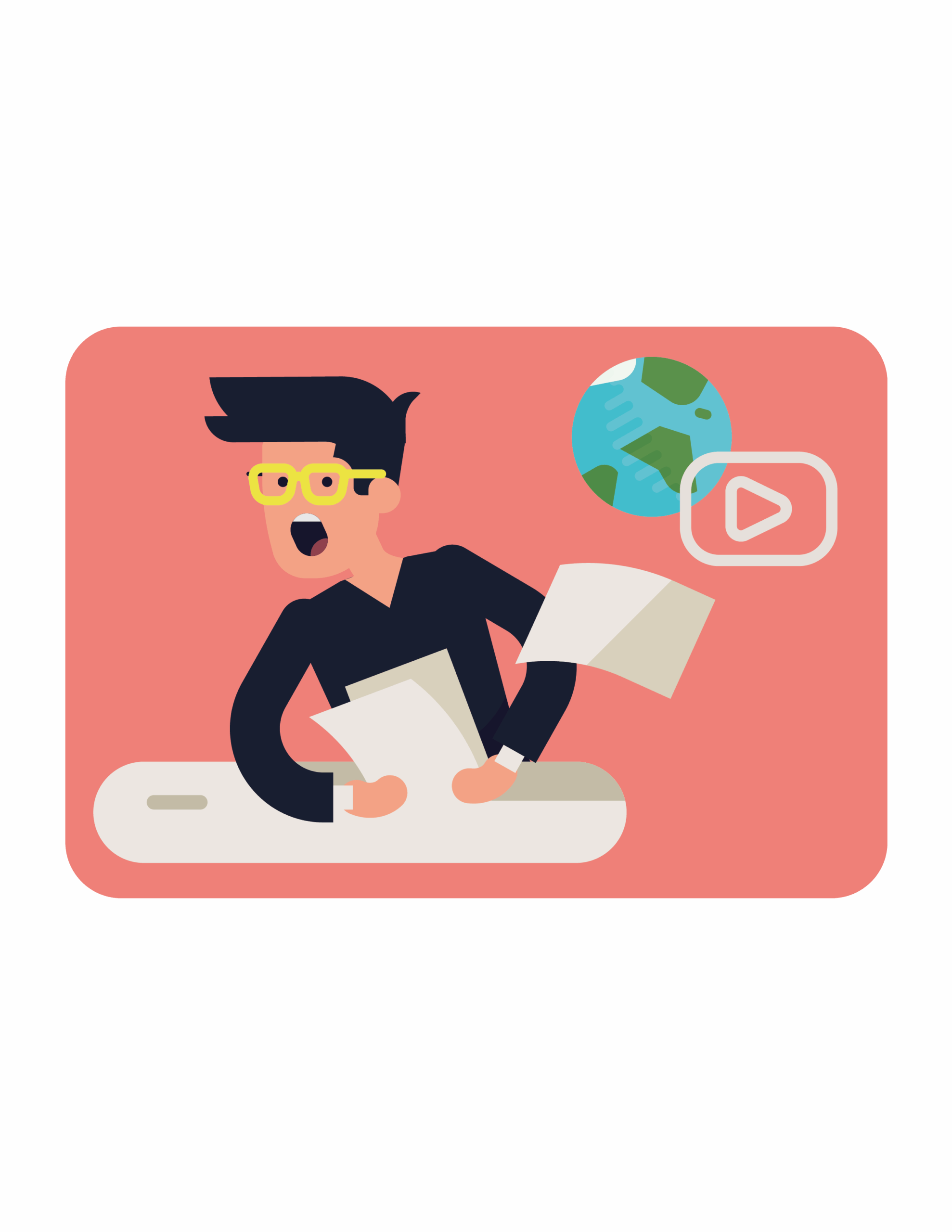 Illustration d'un présentateur TV