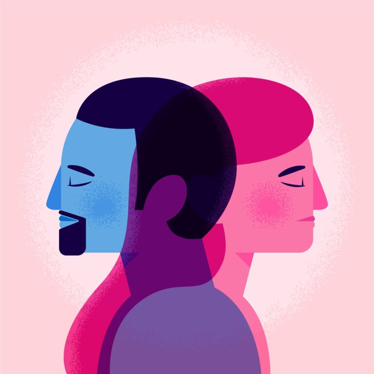 Image d'un couple qui est de profil