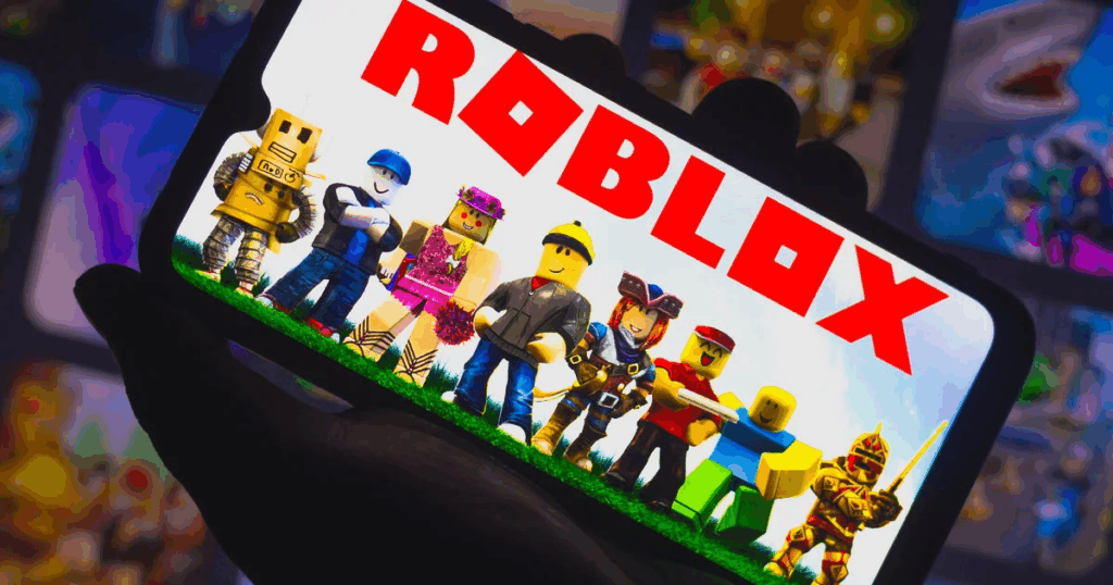 Image d'un téléphone sur lequel il y a Roblox