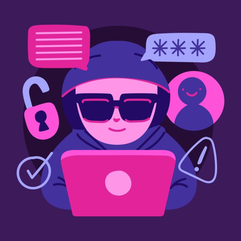 Illustration d'un hacker derrière son écran